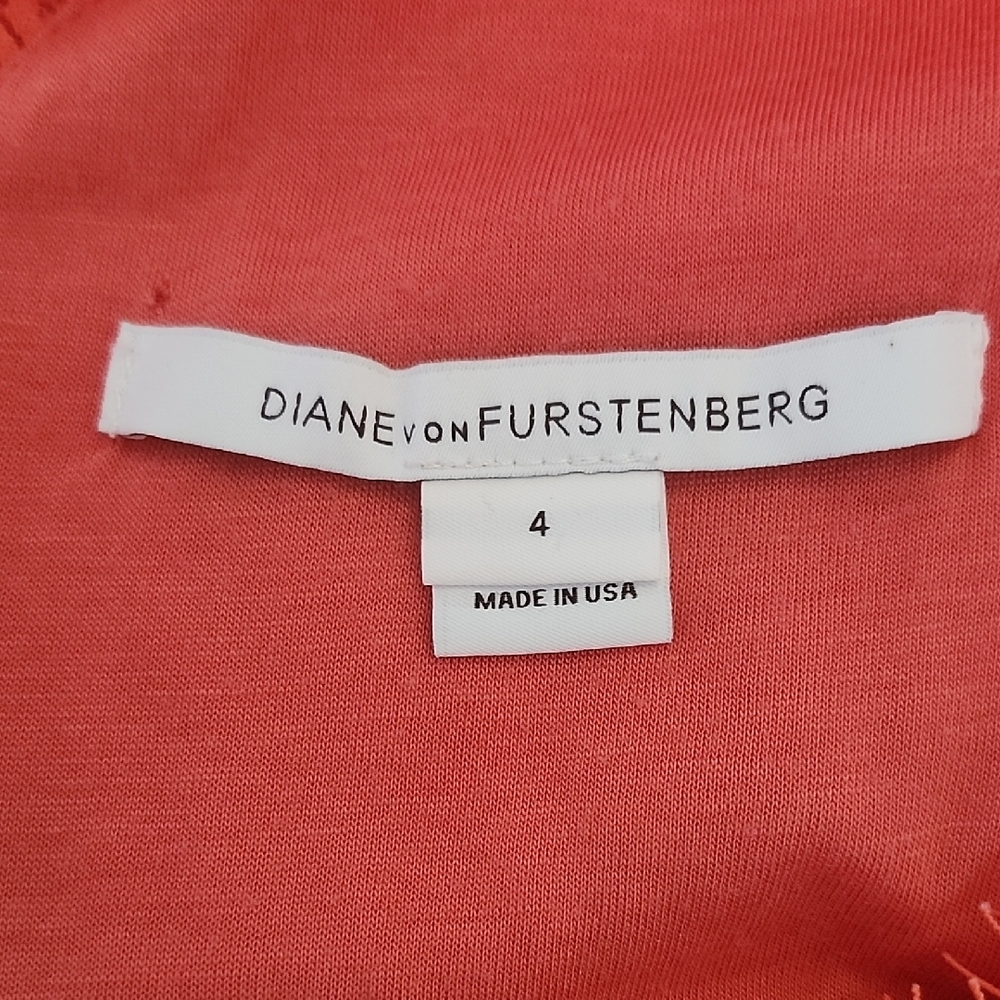DIANE VON FURSTENBERG Zarita lace coral bodycon cocktail dress - Picture 10 of 16